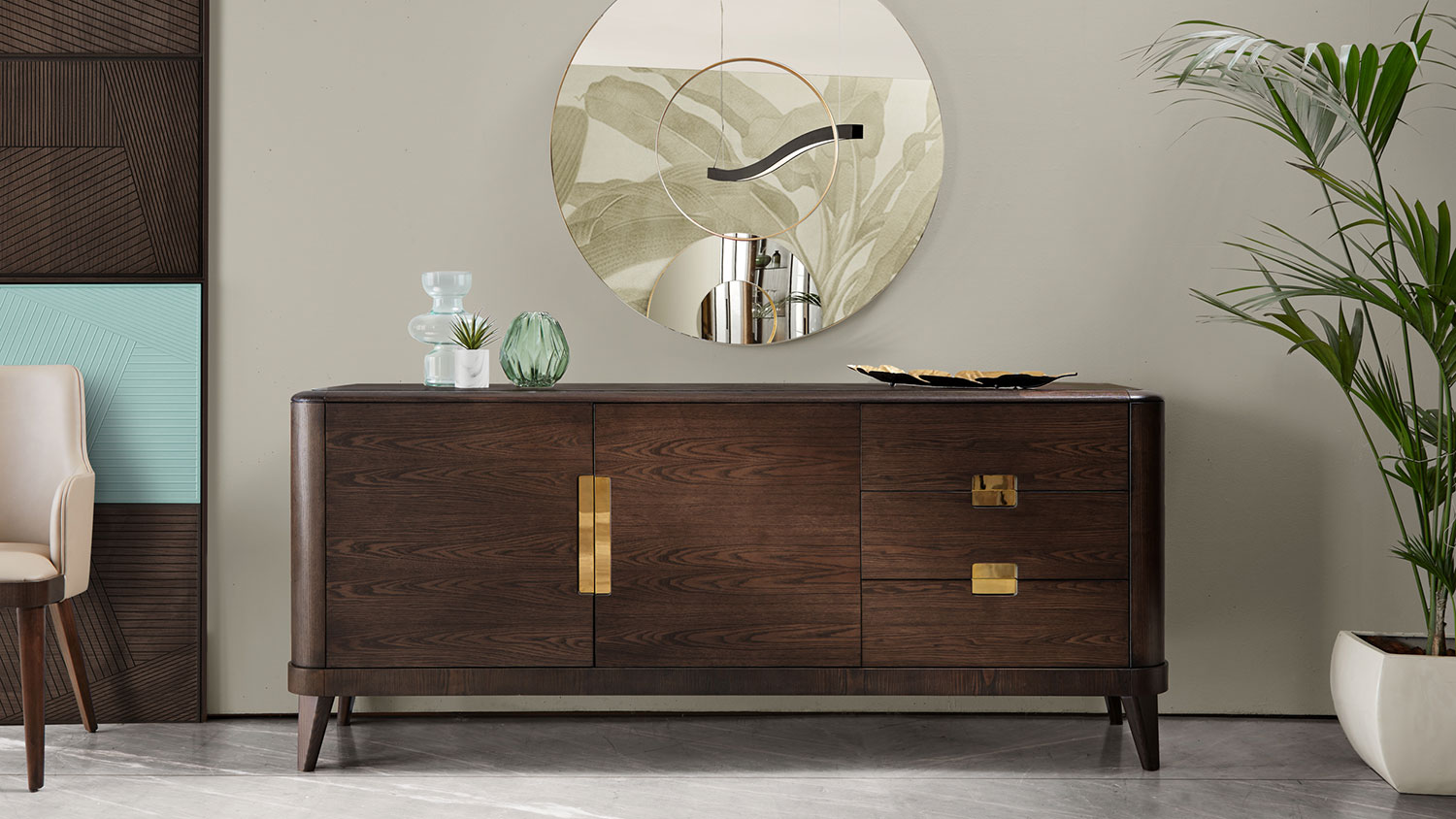 ada contemporary ash wood sideboard 8868