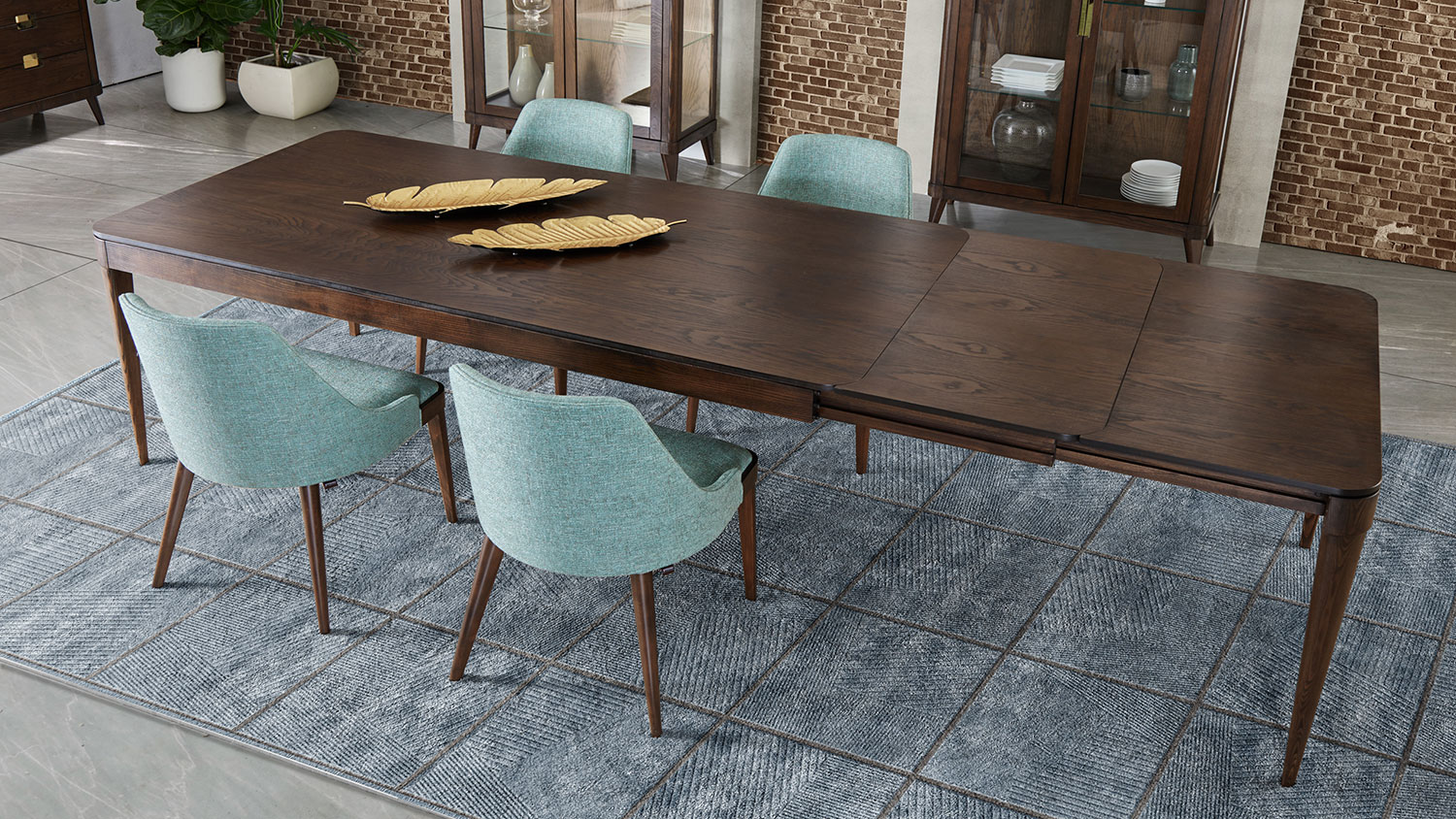 ada wooden extendable table 9540
