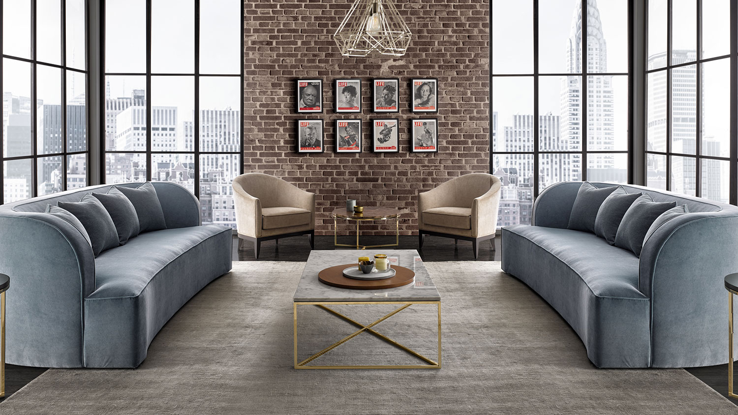 contemporary italian living ellipse collection 6916
