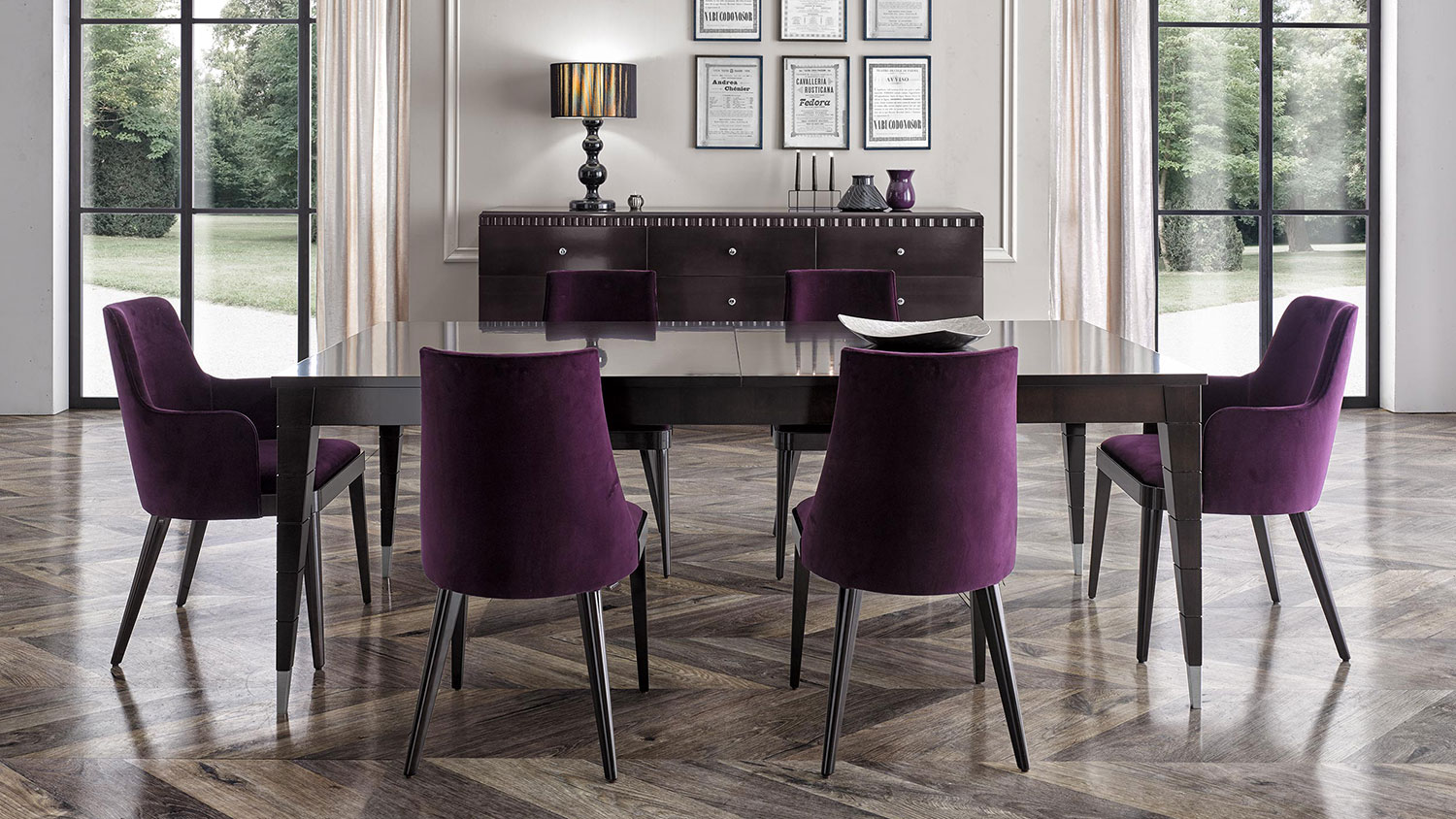 ellipse contemporary extendable dining set 7080