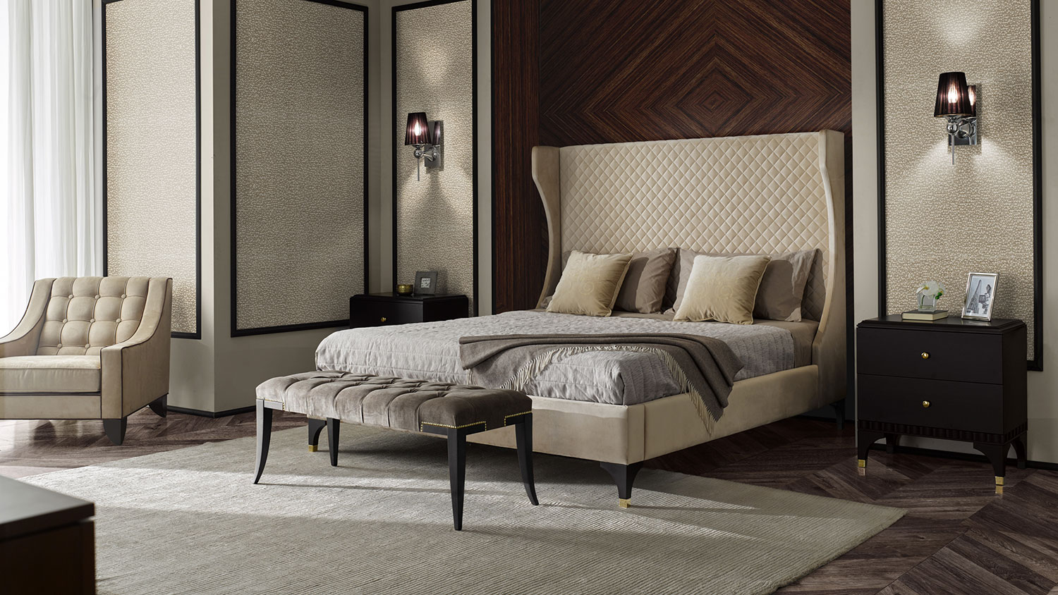 ellipse contemporary master bedroom set 3911