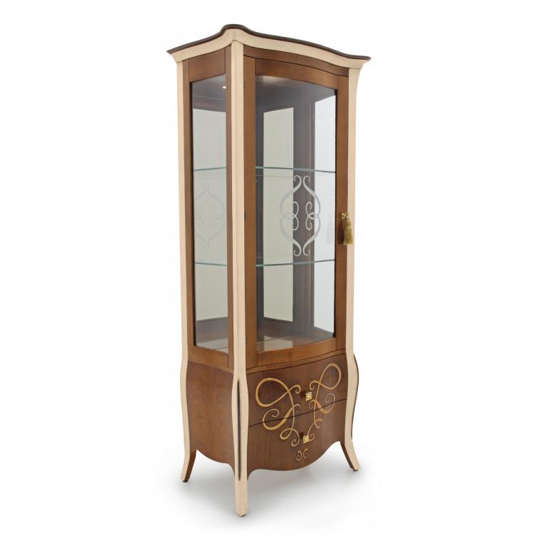 63 classic style wood glasscupboard butterfly6